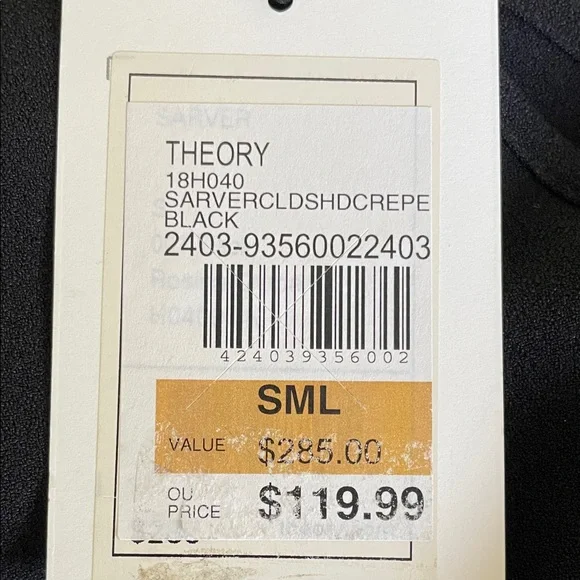 Theory Cold Shoulder top blouse Small - Picture 5 of 10